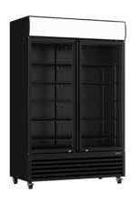 Thermaster Large Two Glass Door Colourbond Upright Drink Fridge - LG-1200BP