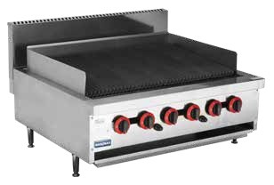 QR-36E Natural Gas 6 Burner Char Grill Top