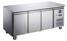 FED-X S/S Three Door Bench Freezer - XUB7F18S3V