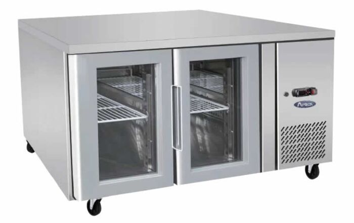 GLASS 2 DOOR COOLING FRIDGE TABLE 1360 MM EPF3721