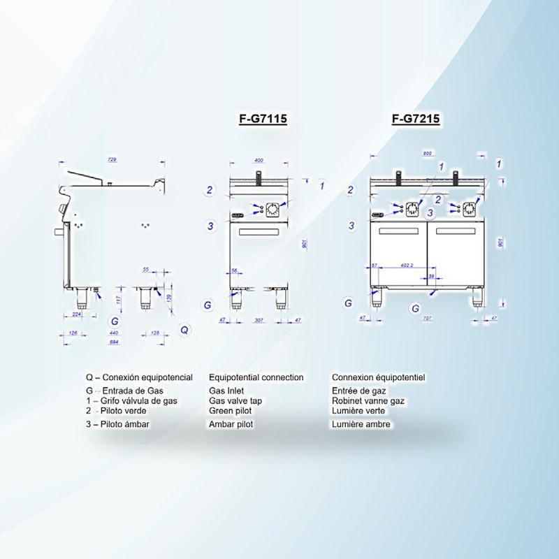 AMING standardized product image - Fagor Kore 700 Fryer with 2x15L Tank and 2 Baskets - F-G7215