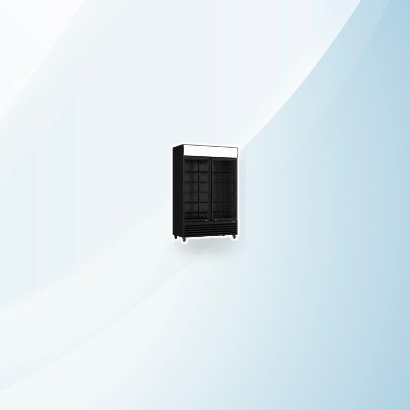 AMING standardized product image - Thermaster Large Two Glass Door Colourbond Upright Drink Fridge - LG-1200BP
