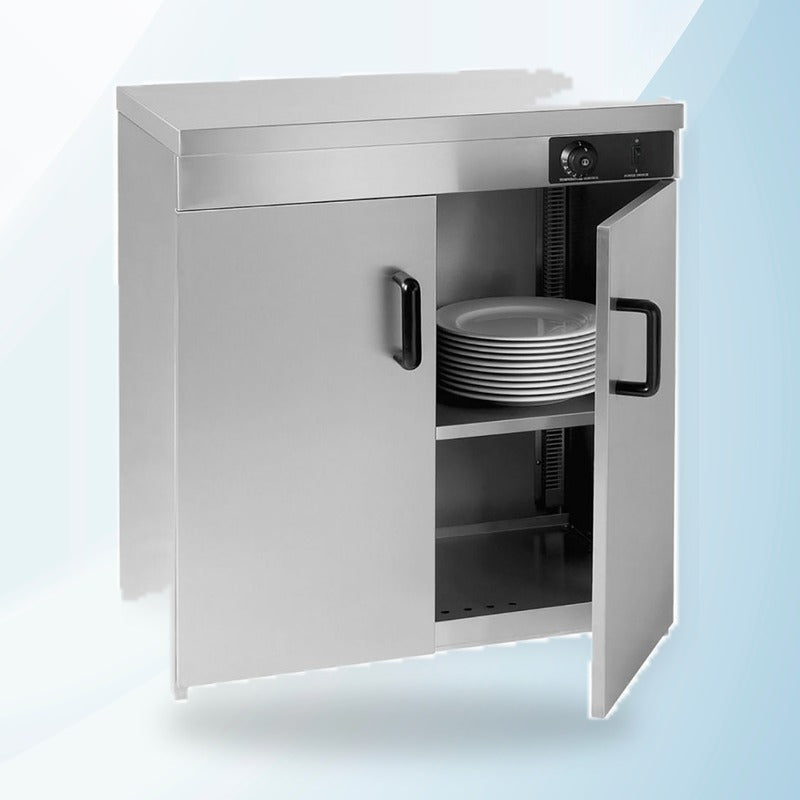 AMING standardized product image - Stainless Steel Double Cabinet Plate Warmer 120 Plates PW-DE