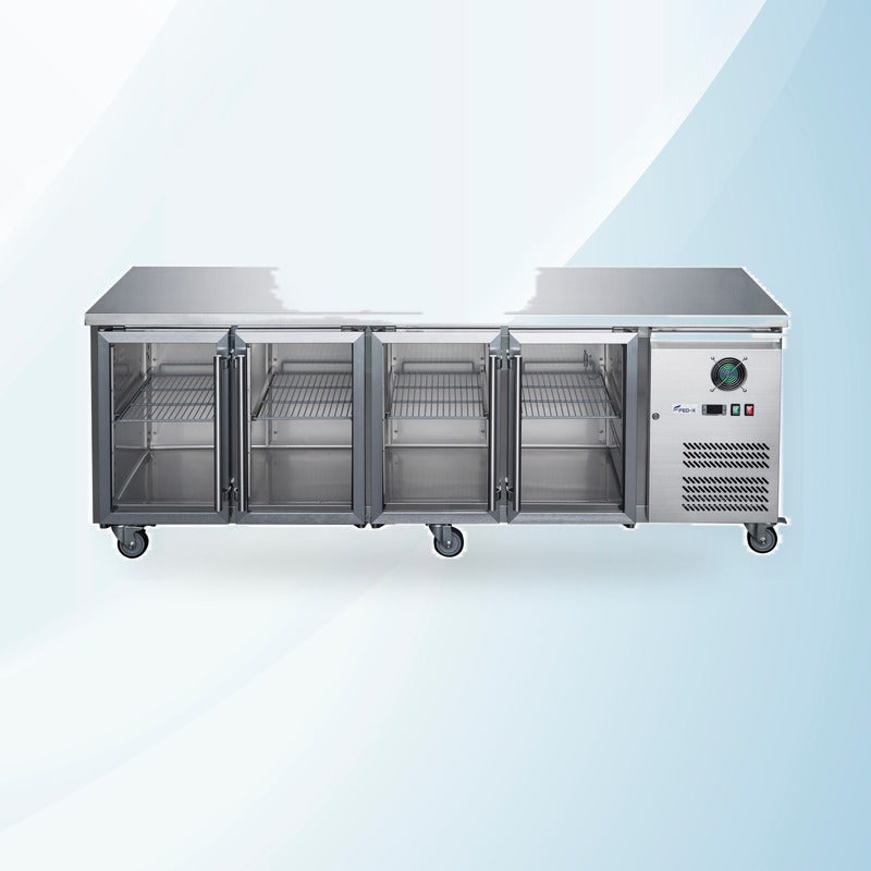 AMING standardized product image - FED-X Four Glass Door Bench Fridge - XUB7C22G4V