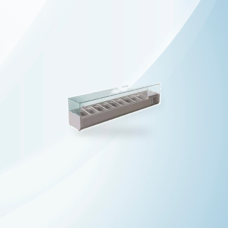 AMING standardized product image - FED-X Flat Glass Salad Bench - XVRX1200/380