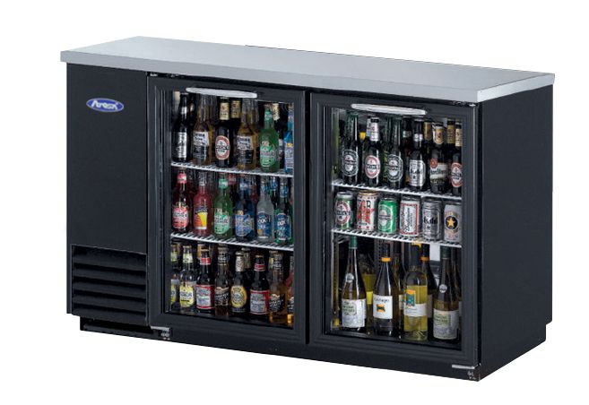 BACK BAR COOLER WITH GLASS DOOR BLACK MBB59
