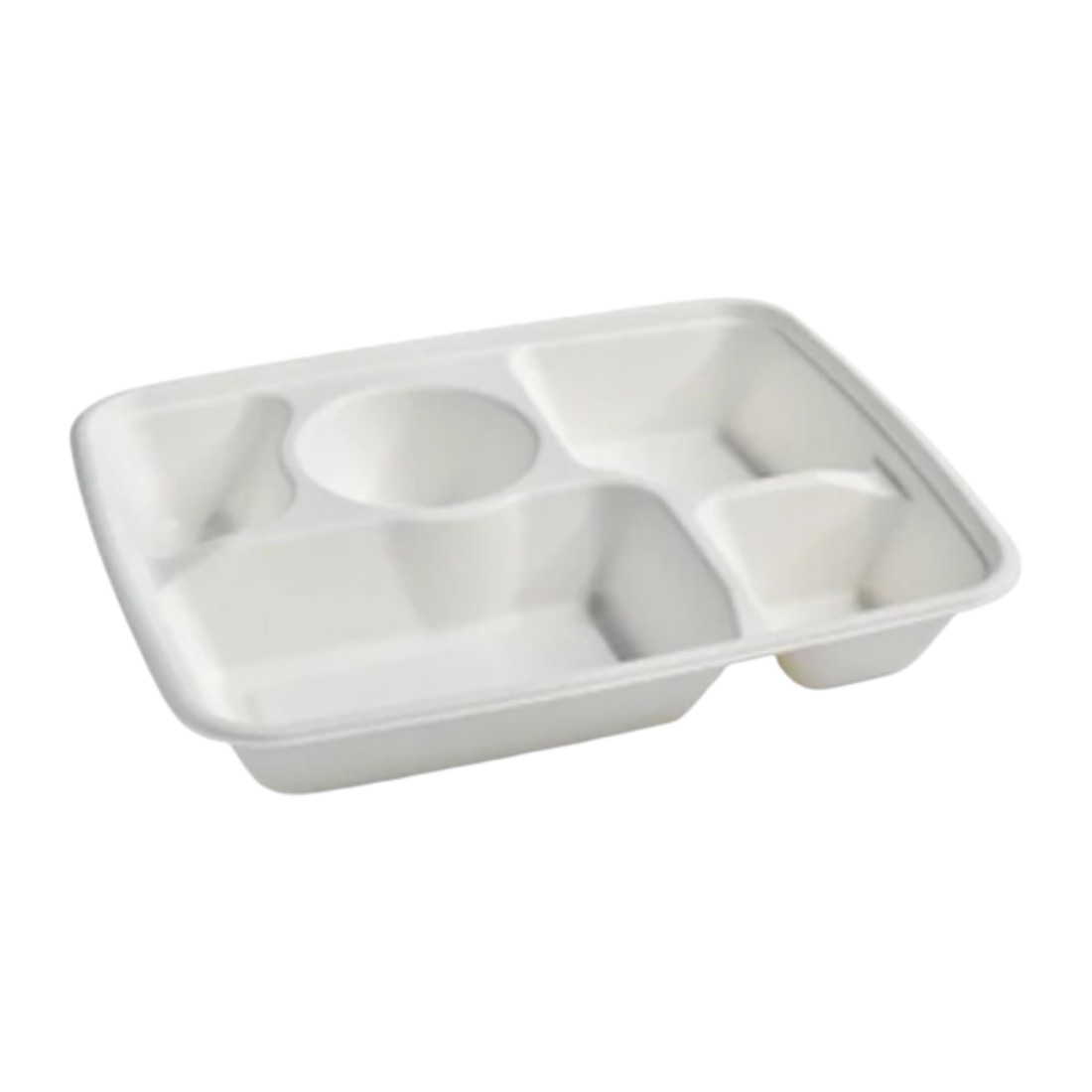 PakMax Sugarcane 5-Compartment Lunch Tray (LT-51) — Carton of 300
