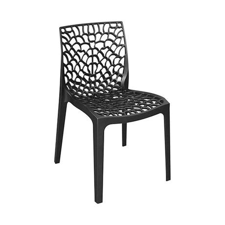 Duke Outdoor Polypropylene Chair (Black (161-APP-B)