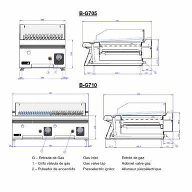 Fagor Kore 700 Series Bench Top Gas Chargrill - B-G705