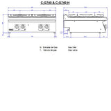 Fagor Kore 700 Series Bench Top 6 Gas Burners - C-G760H