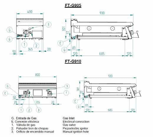 Fagor Kore 900 Series Gas Fry Top - FT-G910L
