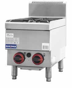 GASMAX Benchtop LPG 2 Burner Cooktop w/ Splashback - JUS-TR-2BLPG
