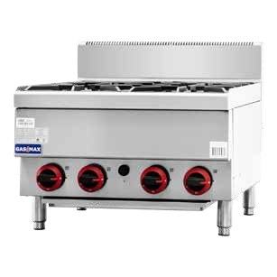 GASMAX Benchtop LPG 4 Burner Cooktop w/ Splashback - JUS-TR-4BLPG