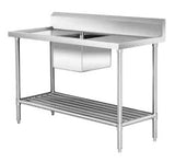 SSB6-1500C/A Single Centre Sink Bench & Pot Undershelf
