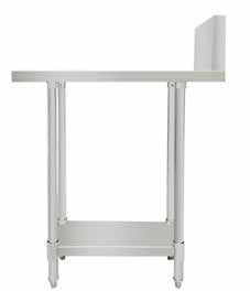 WBB-0300R Stainless Steel Kitchen Infill Bench with Splashback