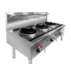 WW-1LC Stainless Steel Waterless LPG Single Wok Chimney Burner