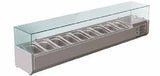 FED-X Flat Glass Salad Bench - XVRX1200/380
