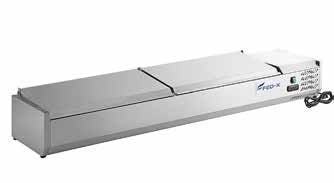 FED-X Salad Bench with Stainless Steel Lids - XVRX1800/380S
