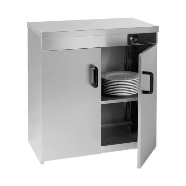 STAINLESS STEEL DOUBLE CABINET PLATE WARMER 120 PLATES PW-DE