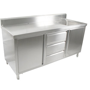 Modular Systems Cabinet With Right Sink — 1800 mm Wide (SC-6-1800R-H)