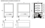 UPRIGHT SQUARE CAKE SHOWCASE 900 MM FRIDGE WDF097Z