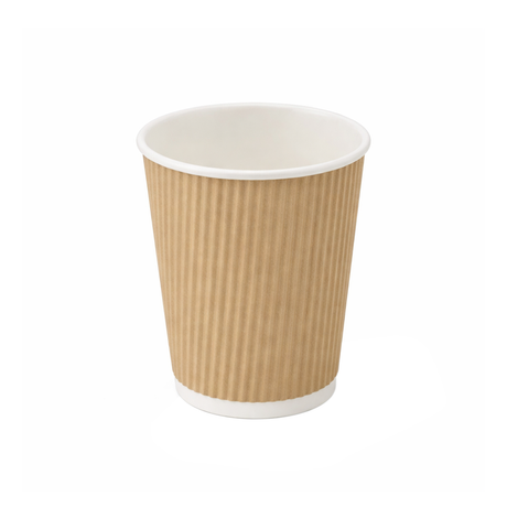 PakMax KRAFT 12oz Corrugated Hot Paper Cup (CHPC-90-12K) — Carton of 500