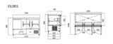 3 DOORS TABLE SALADETTE FRIDGE 1365 MM ESL3851