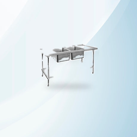 AMING standardized product image - 1500-7-DSBR Economic 304 Grade SS Right Double Sink Bench 1500x700x900 with 500x400x250 sinks