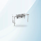 AMING standardized product image - 1800-7-DSBR Economic 304 Grade SS Right Double Sink Bench 1800x700x900 with two 610x400x250 sinks