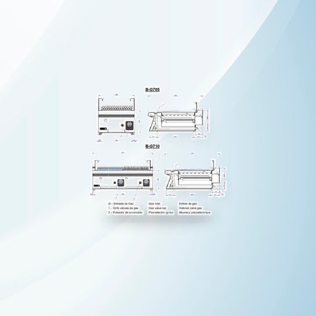 AMING standardized product image - Fagor Kore 700 Series Bench Top Gas Chargrill - B-G705
