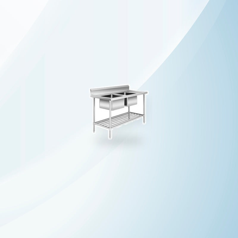 AMING standardized product image - Modular System Double Centre Sink Bench with Pot Undershelf - DSB6-1200C/A