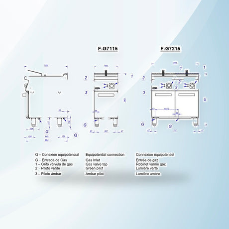 AMING standardized product image - Fagor Kore 700 Fryer with 2x15L Tank and 2 Baskets - F-G7215