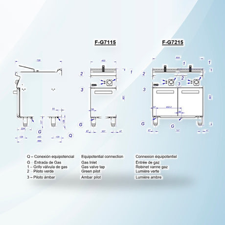 AMING standardized product image - Fagor Kore 700 Fryer with 2x15L Tank and 2 Baskets - F-G7215