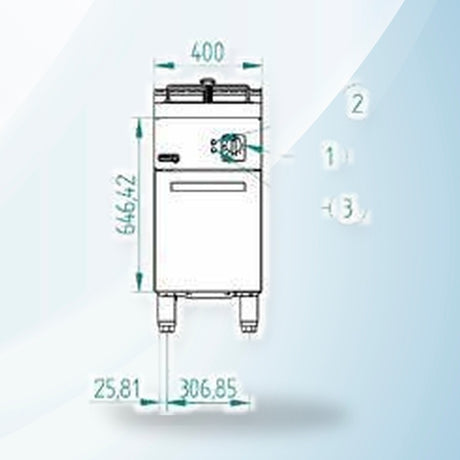 AMING standardized product image - Fagor Kore 900 Series Gas Deep Fat Fryer - F-G9215