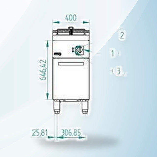 AMING standardized product image - Fagor Kore 900 Series Gas Deep Fat Fryer - F-G9215