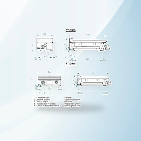 AMING standardized product image - Fagor Kore 900 Series Gas Fry Top - FT-G910L