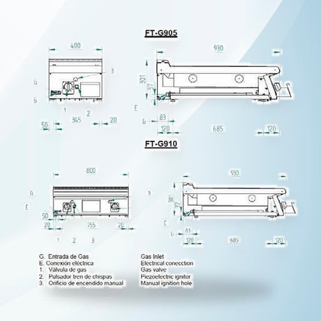 AMING standardized product image - Fagor Kore 900 Series Gas Fry Top - FT-G910L