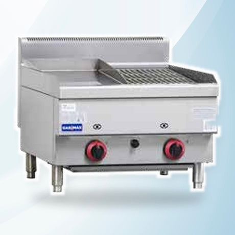 AMING standardized product image - Gasmax Benchtop LPG Gas Combo 1/2 Char & 1/2 Griddle - JUS-TRGH60ELPG