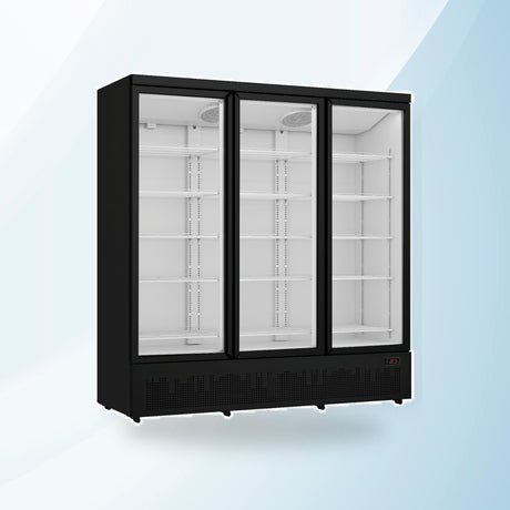 AMING standardized product image - Triple Glass Door Colourbond Upright Drink Fridge Bottom Mounted - LG-1500BGBM