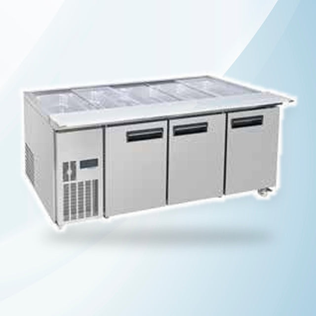 AMING standardized product image - Thermaster Three Door Cold Bench Salad Station 6x1/1 GN Pans - PG210FA-XB