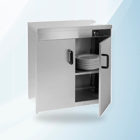 AMING standardized product image - Stainless Steel Double Cabinet Plate Warmer 120 Plates PW-DE