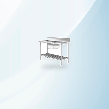AMING standardized product image - SSB6-1500C/A Single Centre Sink Bench & Pot Undershelf