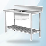 AMING standardized product image - SSB6-1500C/A Single Centre Sink Bench & Pot Undershelf