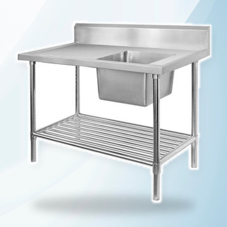 AMING standardized product image - SSB7-1200R/A Single Right Sink Bench with Pot Undershelf