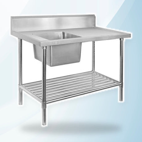 AMING standardized product image - SSB7-1500L/A Single Left Sink Bench with Pot Undershelf