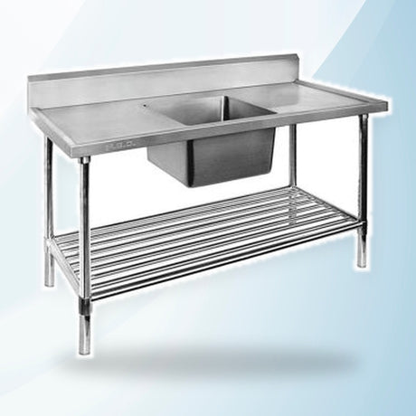 AMING standardized product image - SSB7-1800C/A Single Centre Sink Bench with Pot Undershelf