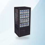 AMING standardized product image - TCBD78B Four-Sided Countertop Display Fridge Black