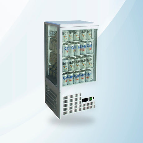 AMING standardized product image - TCBD78W Four-Sided Countertop Display Fridge White
