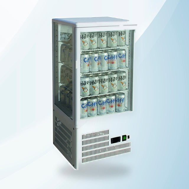 AMING standardized product image - TCBD78W Four-Sided Countertop Display Fridge White