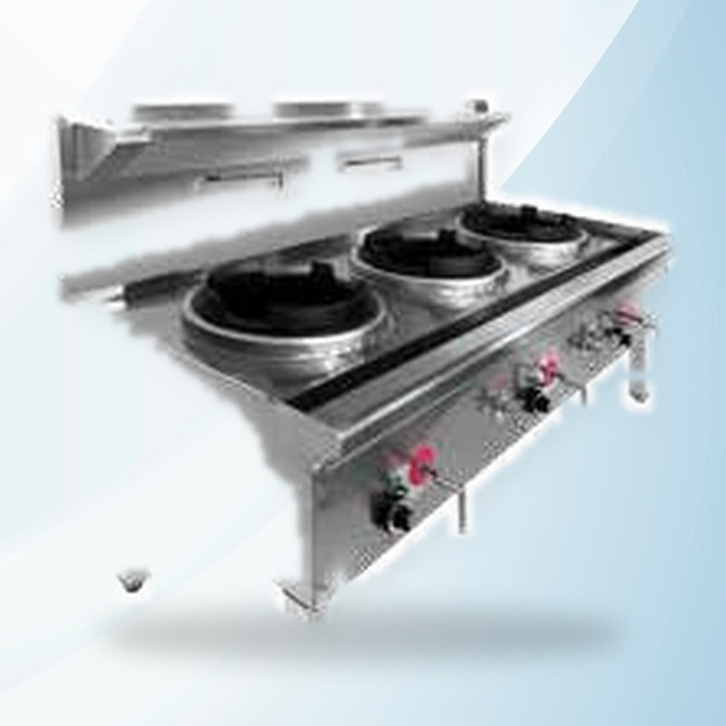 AMING standardized product image - WW-1LC Stainless Steel Waterless LPG Single Wok Chimney Burner